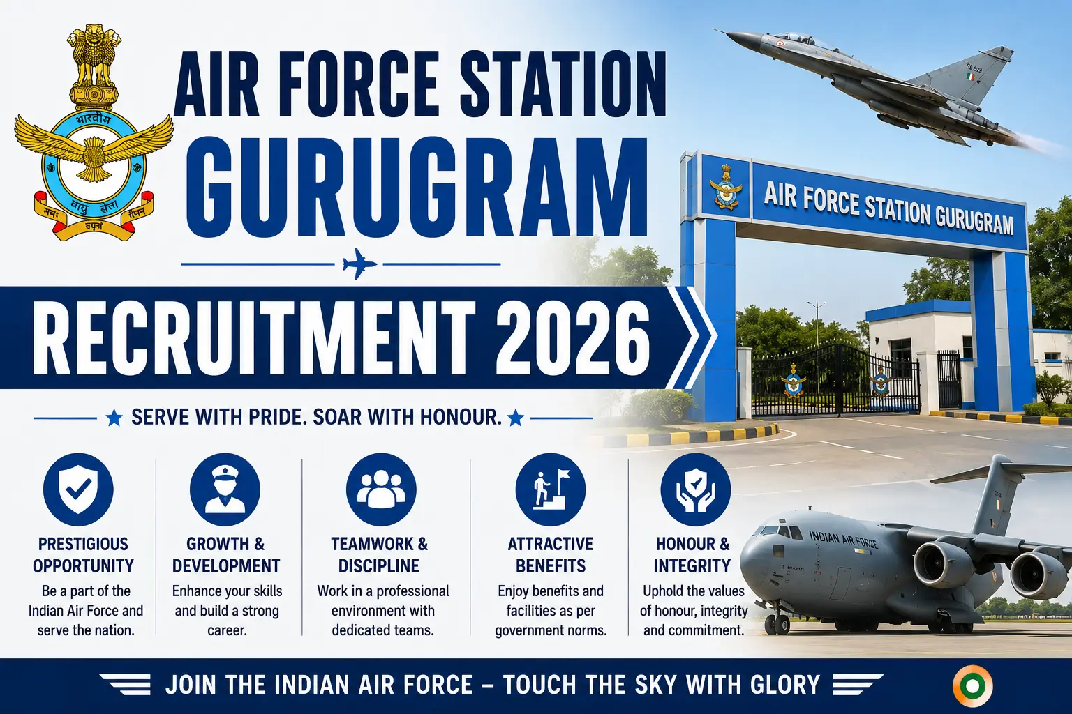 Air Force Station Gurugram Recruitment 2026 Notification Out, Offline Form