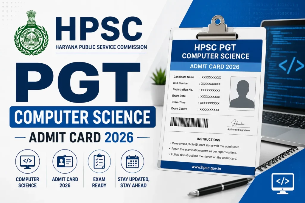 HPSC PGT Computer Science Admit Card 2026