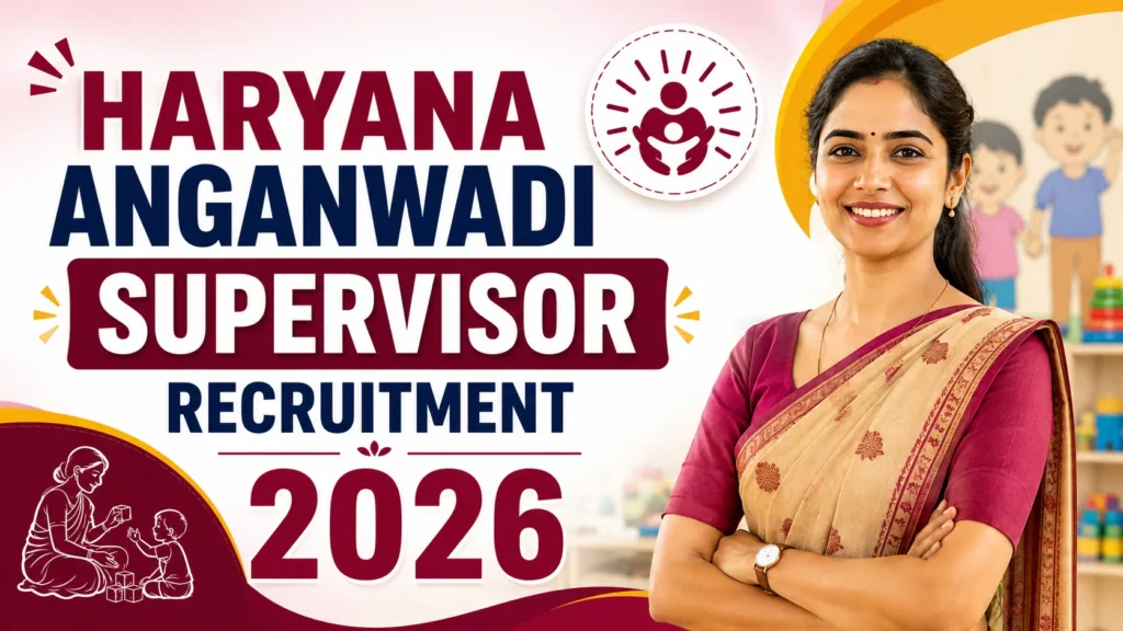 Haryana Anganwadi Supervisor Recruitment 2026