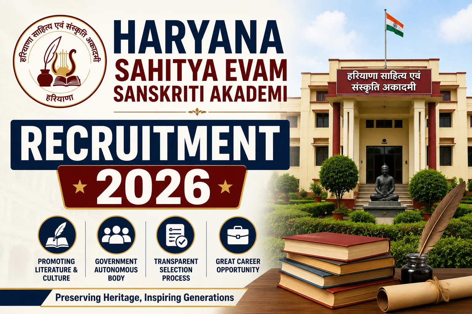 Haryana Sahitya Evam Sanskriti Akademi Recruitment 2026 Notification Out