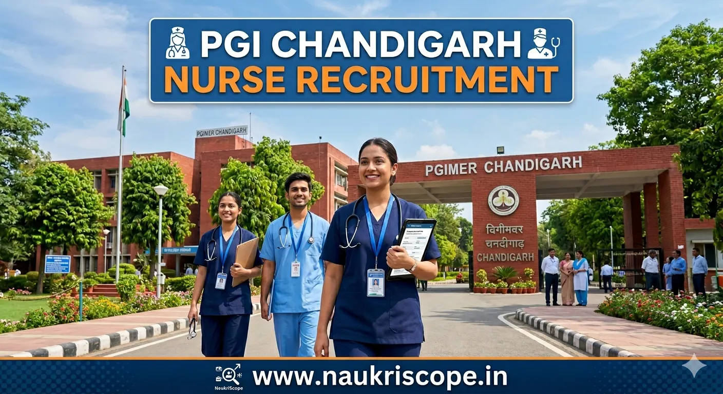 PGI Chandigarh Nurse Recruitment 2026 Notification Out, Apply Online