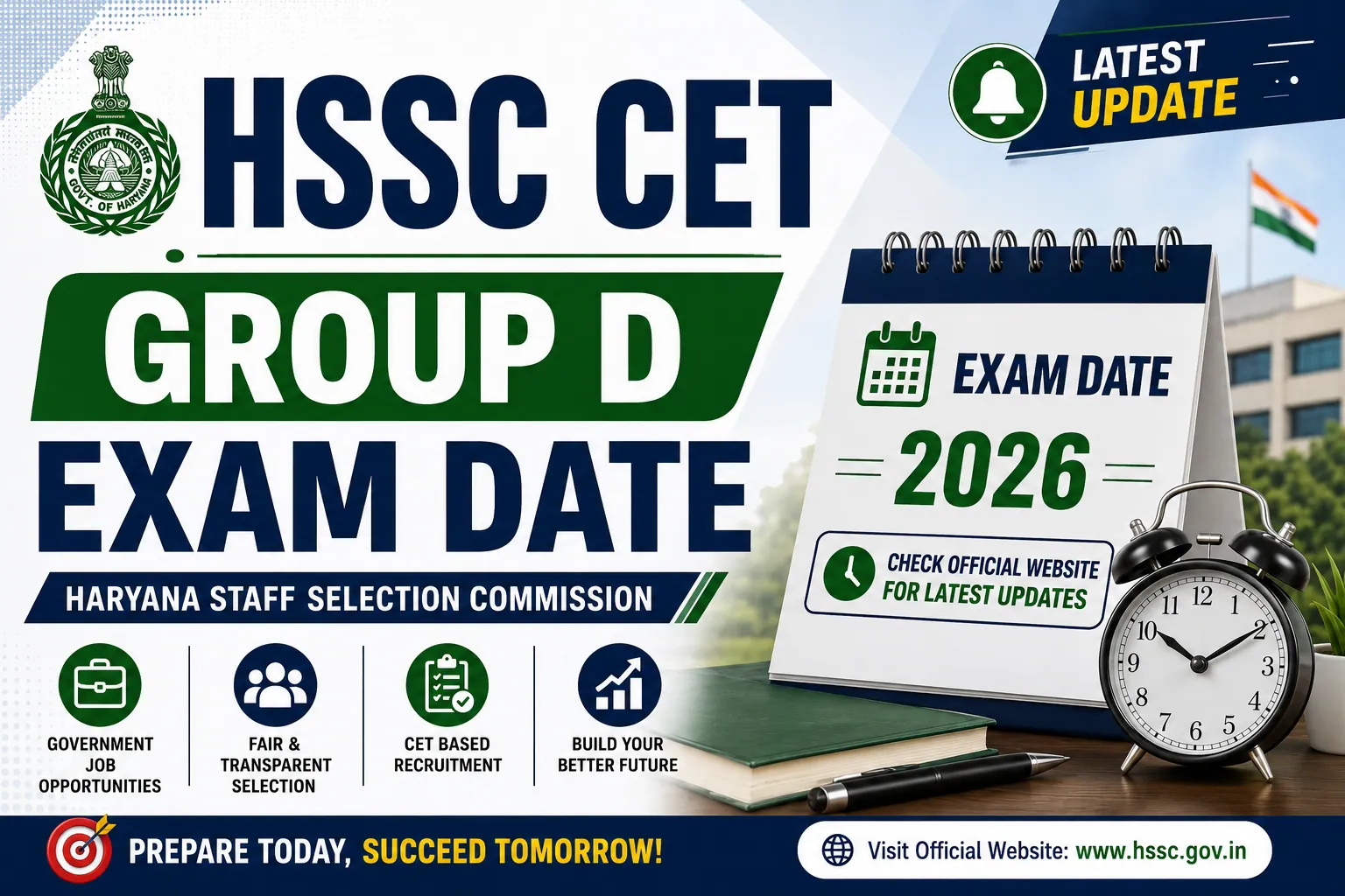 HSSC CET Group D Exam Date 2026, Check Exam Pattern, Syllabus, Schedule