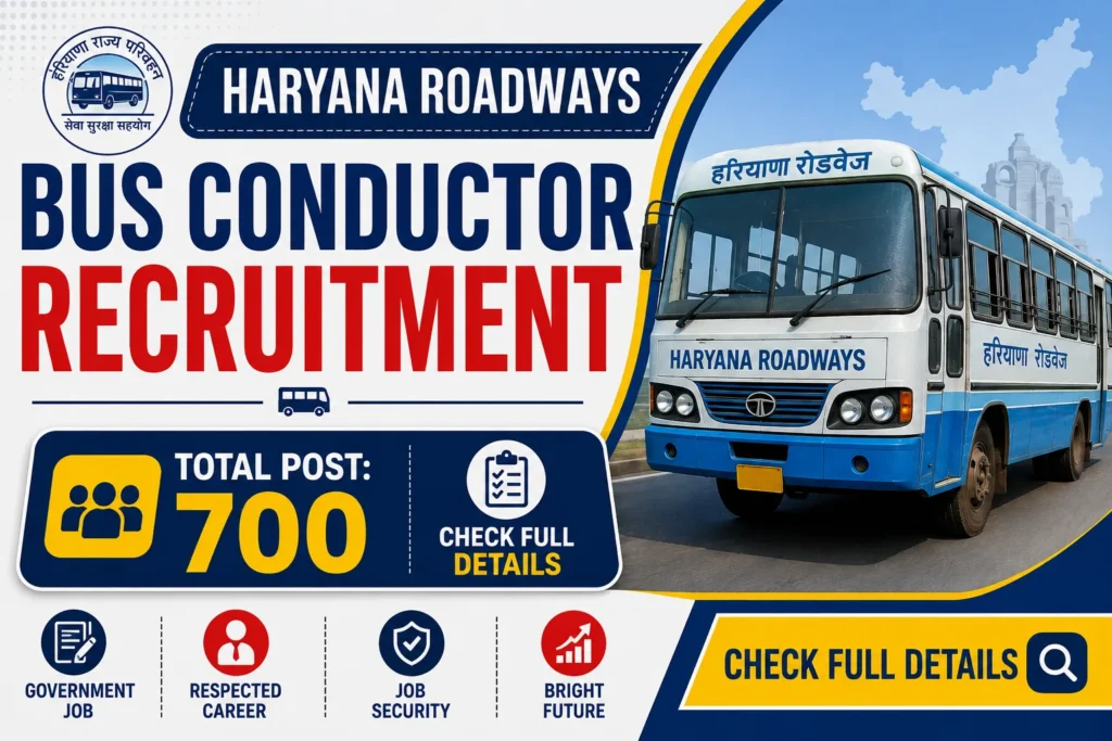 Haryana Conductor Recruitment 2026: Notification, Total Post, Apply Process