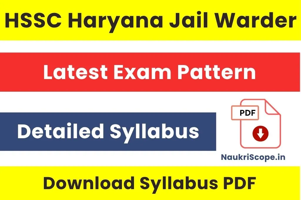 Haryana Jail Warder Exam Pattern 2026 Check Detailed Syllabus